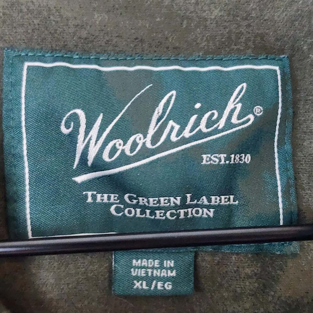 Woolrich Shirt Mens XL Green Cotton Flannel Long Sleeve Button Up Casual - Picture 4 of 10